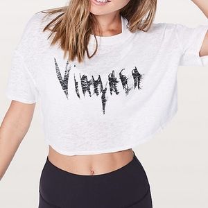 Lululemon lightest cropped tee size 4